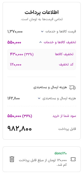 اعمال شدن کد تخفیف اسنپ شاپ